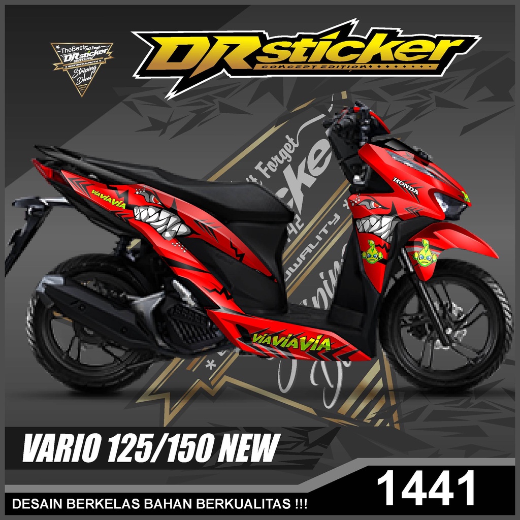 Dekal Sticker VARIO 125/150 NEW Full Body Stiker Skotlet VARIO Desain HIU Stiker full body VARIO 125