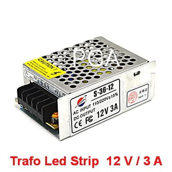 Jual Power Supply Adaptor Switching Trafo Led Strip 12v 3a 12 Volt 3 Ampere Indonesiashopee 