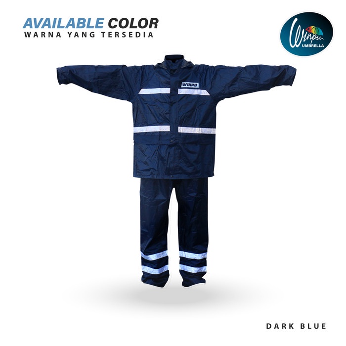 Jas hujan tebal langsungan Pria Sporty Polkadot ponco S9W1 terusan polos berkualitas LORENG terlaris