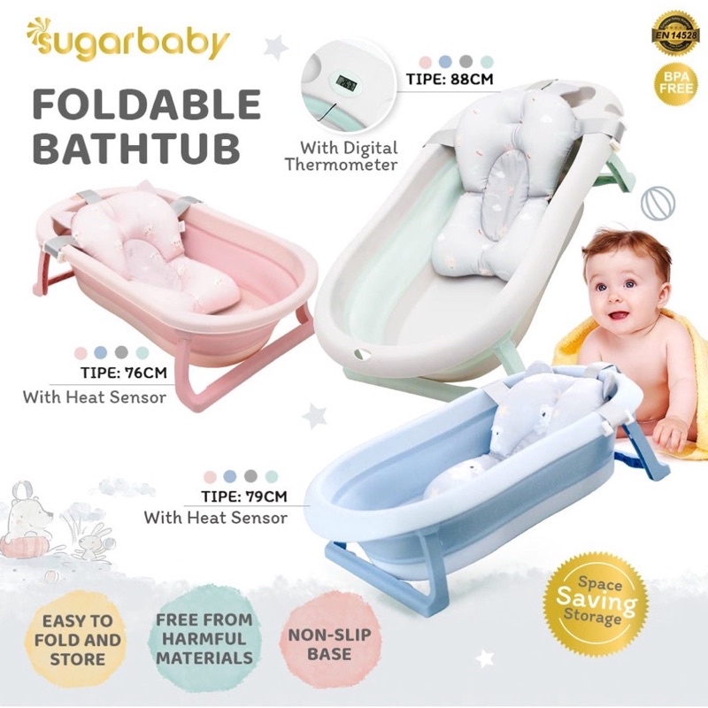 Sugar Baby Foldable Bathtub with Heat Sensor ( F76 )