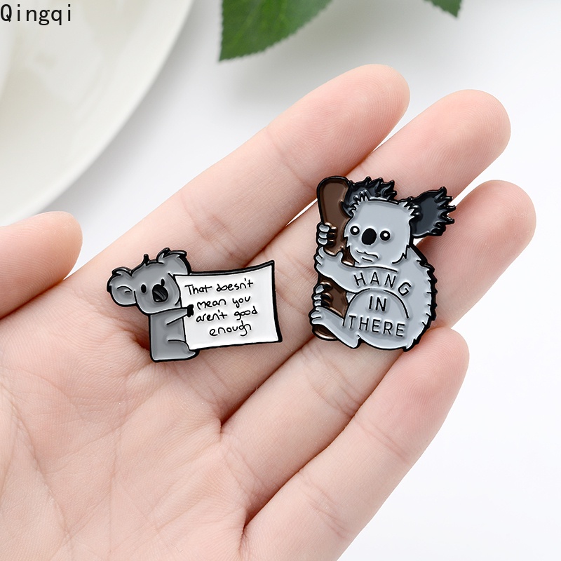 Bros Pin Enamel Desain Kartun Hewan Koala Beruang Untuk Hadiah Teman