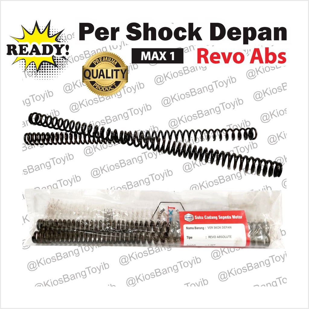 (2pc) Per Ver Shock Skok Depan Honda Revo Absolute 1 Set Isi 2 (MAX1) Panjang 29.5cm