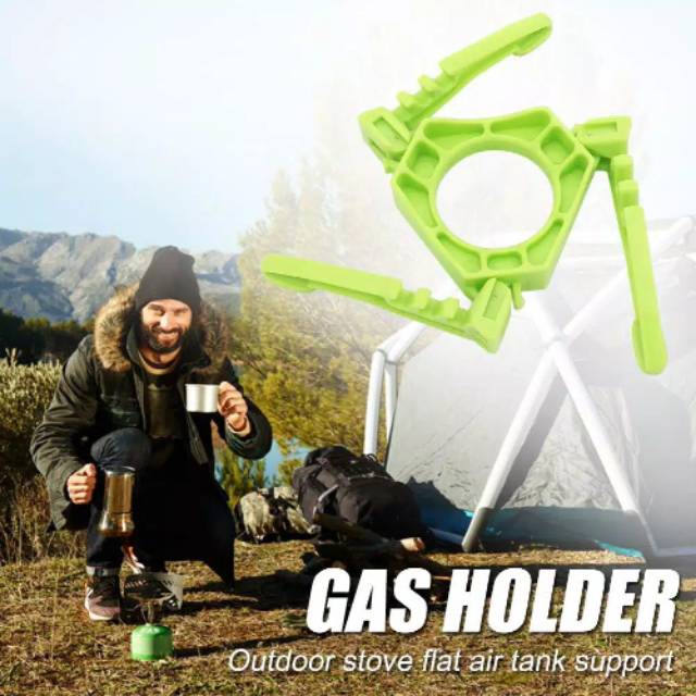 Bracket canister hijau holder stand braket tangki gas camping outdoor