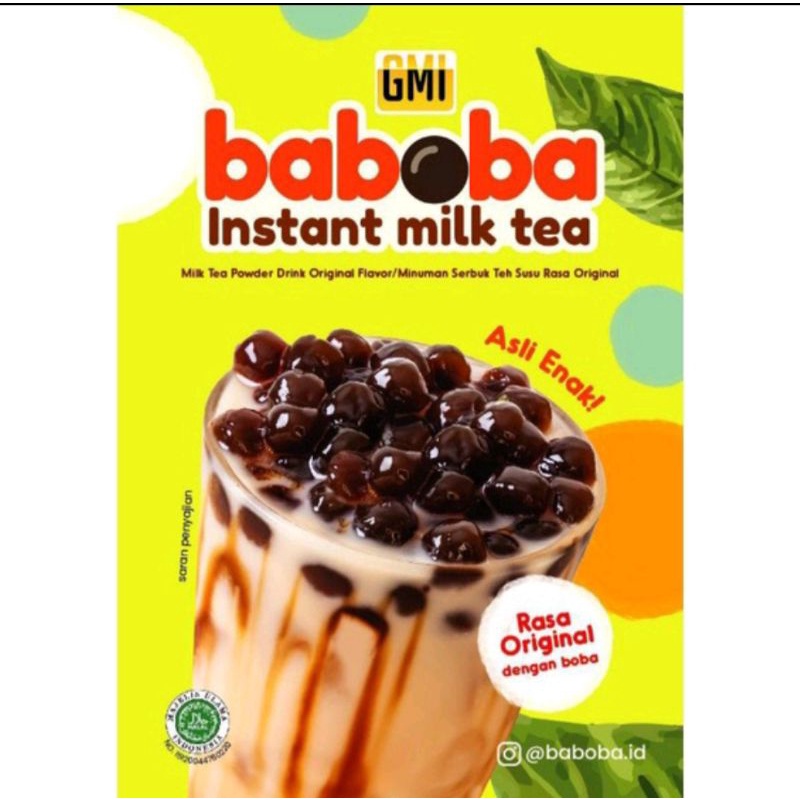 Baboba Instant Milk Tea. Boba teh susu sachet 25g