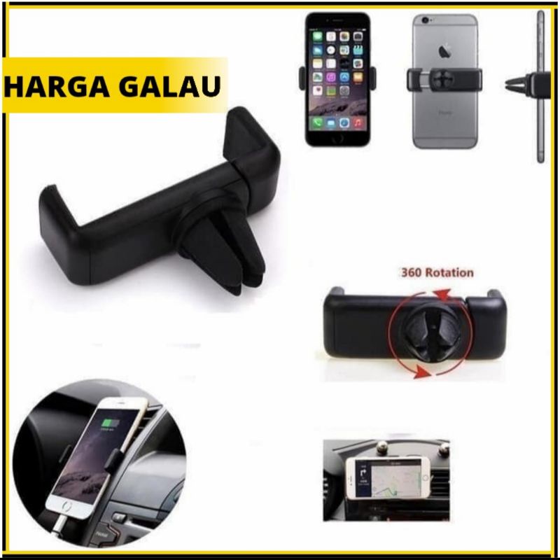 CAR HOLDER AC MOBIL STAND SMARTPHONE GPS ANDROID IPHONE CLIPPER HP ORIGINAL