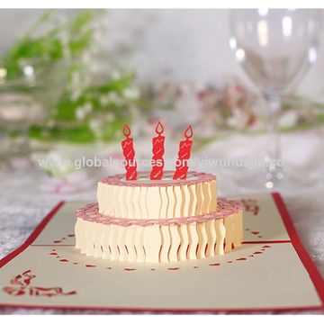 Pop It Card - Kartu ucapan 3D - Birthday Card - Kartu Ulang Tahun Lilin