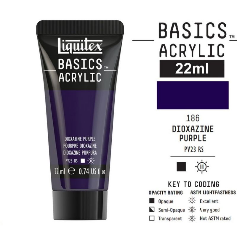 

LIQUITEX BASICS ACRYLIC 22 ML DIOXAZINE PURPLE