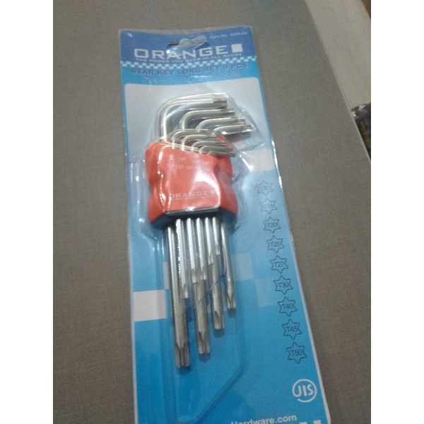 kunci L bintang satu set ORANGE tengah nya lubang bahan bagus