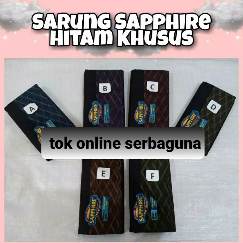 SARUNG SAPPHIRE HITAM KHUSUS , SARUNG WARNA HITAM ,SARUNG SAPPHIRE WARNA HITAM ,sarung hitam