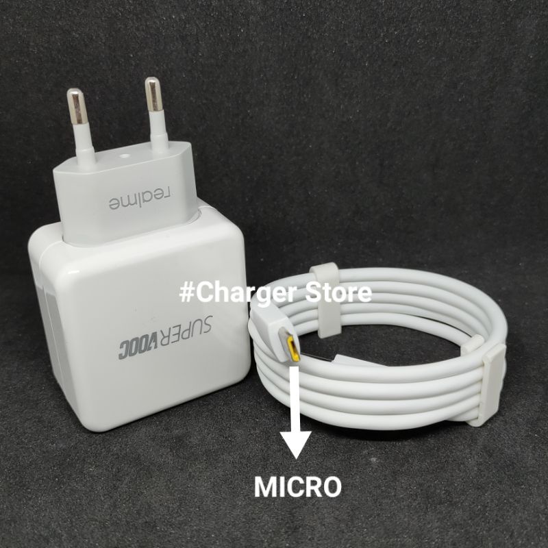 Charger Realme 20W 4A SUPER VOOC Fast Charging Micro USB ORIGINAL 100% Realme C1 C2 C3 C11 C12 C15