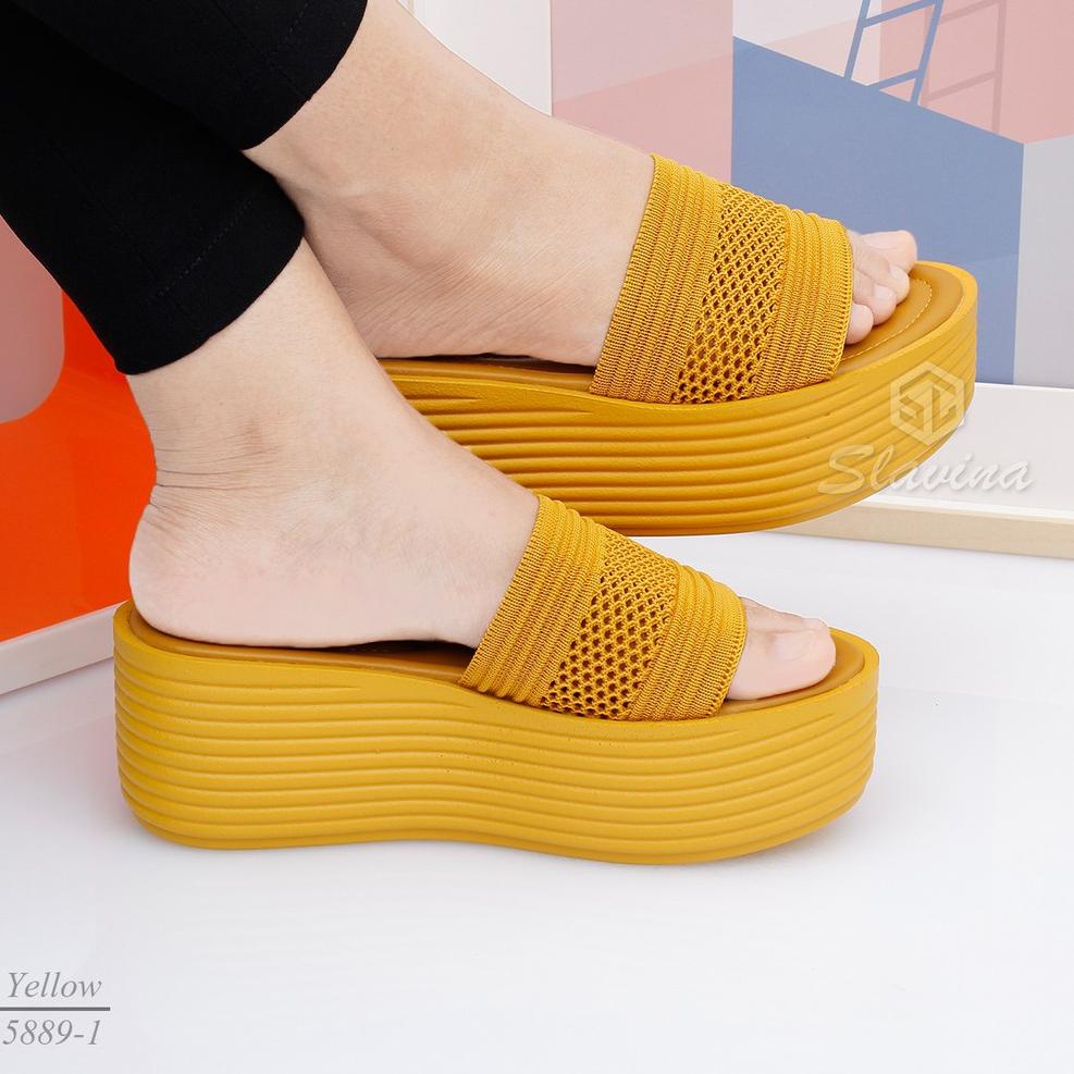 fem-96 Sandal Wanita Slavina Vioele Wedges eries 5889-1 .,,.,.,