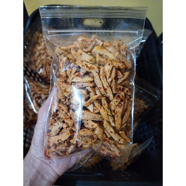 

[ Hayochips ] basreng pedas daun jeruk 250gram/stik basreng 1/4 SNACKS PEDAS