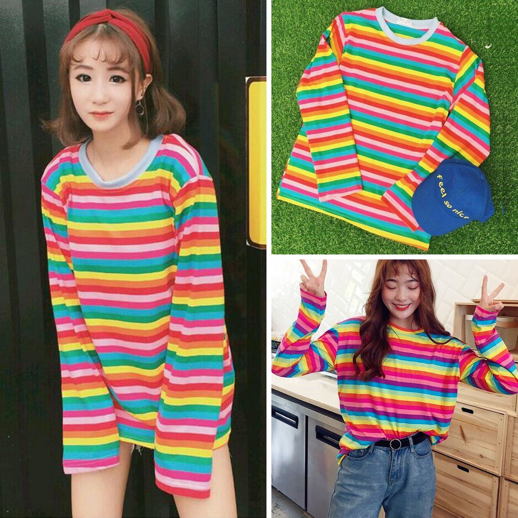 Bess - Kaos Lengan Panjang RAINBOW / Kaos Lengan Panjang RAINBOW - XL