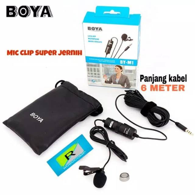 Mic Clip ON BOYA Omnidirectional for Smartphone &amp; DSLR - BY-M1