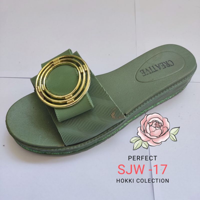 sandal wanita wedges korea import