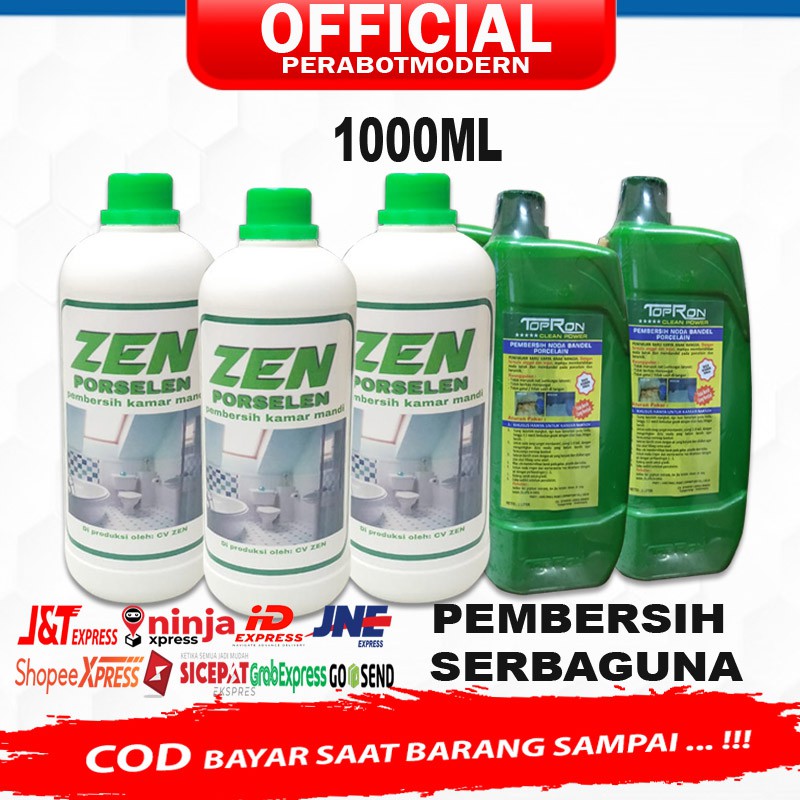 Jual [ Cod ] Topron Clean Power 1 Liter Zen Pembersih Keramik Dan