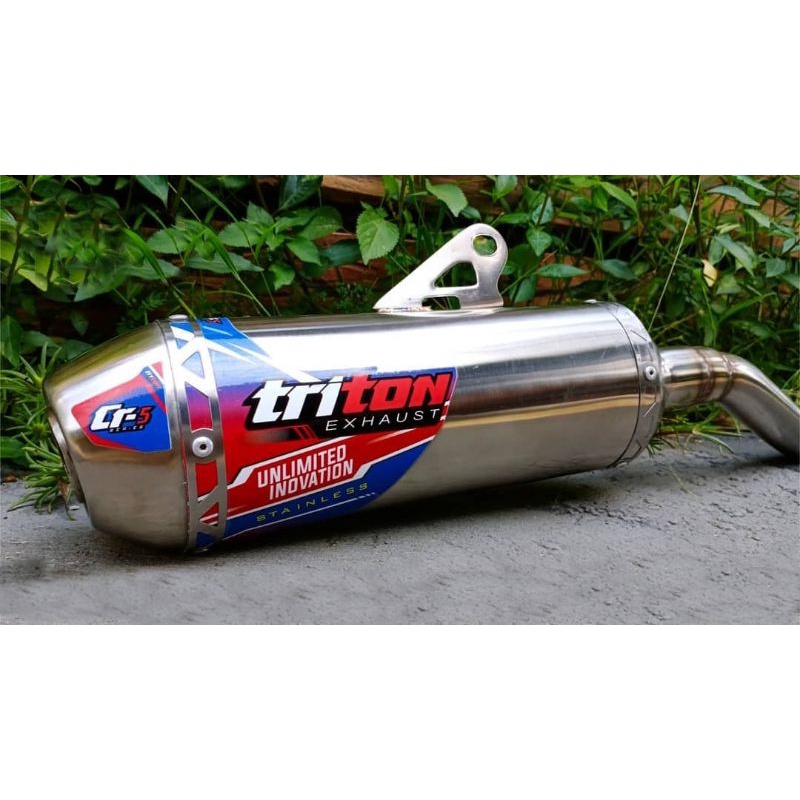 Knalpot Racing  Motor crf Klx wr155 silincer Triton exhaust Bergaransi
