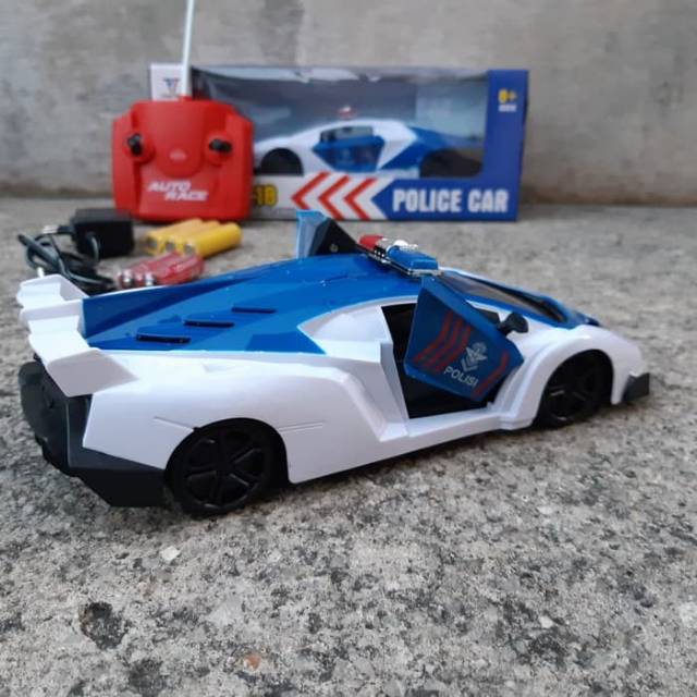 RC CAR POLISI BATRE CAS EDUKASI MAINAN MOBIL REMOTE CONTROL ANAK