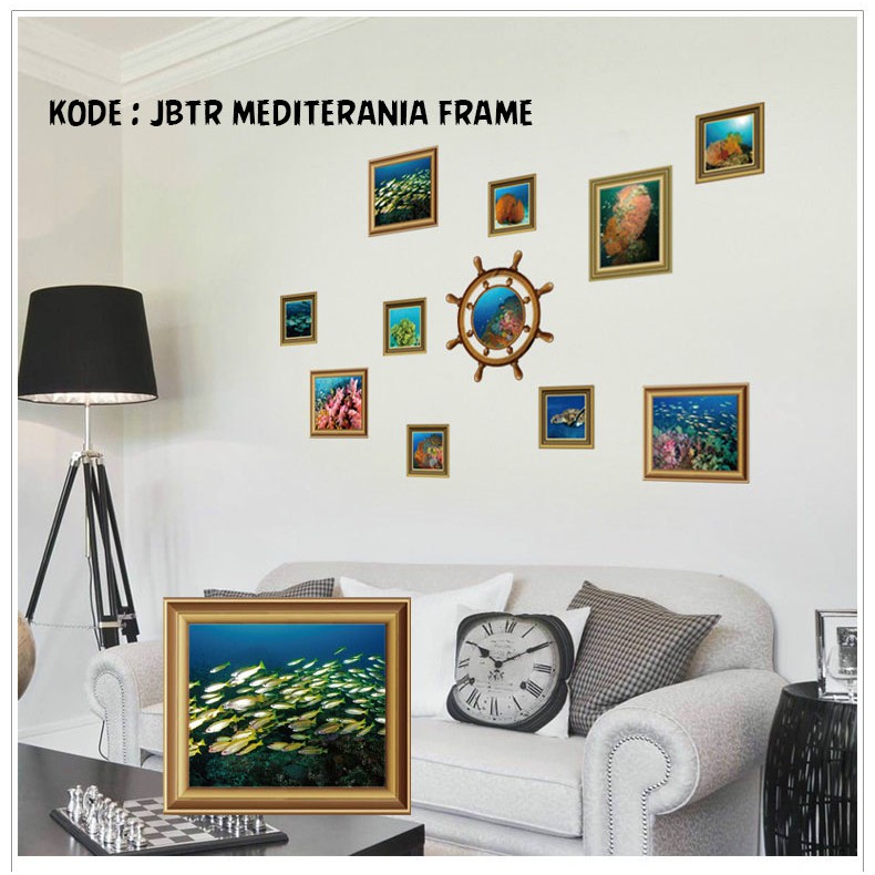 WALLSTICKER MEDITERANIA FRAME  UK 60X90 STIKER DINDING WALLSTIKER STICKER DINDING