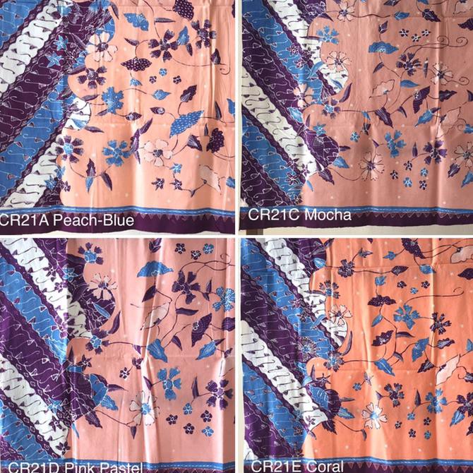Terlarisss Top Kain Batik Tulis Cirebon Bunga, Kupu, Parang Cr21Cde