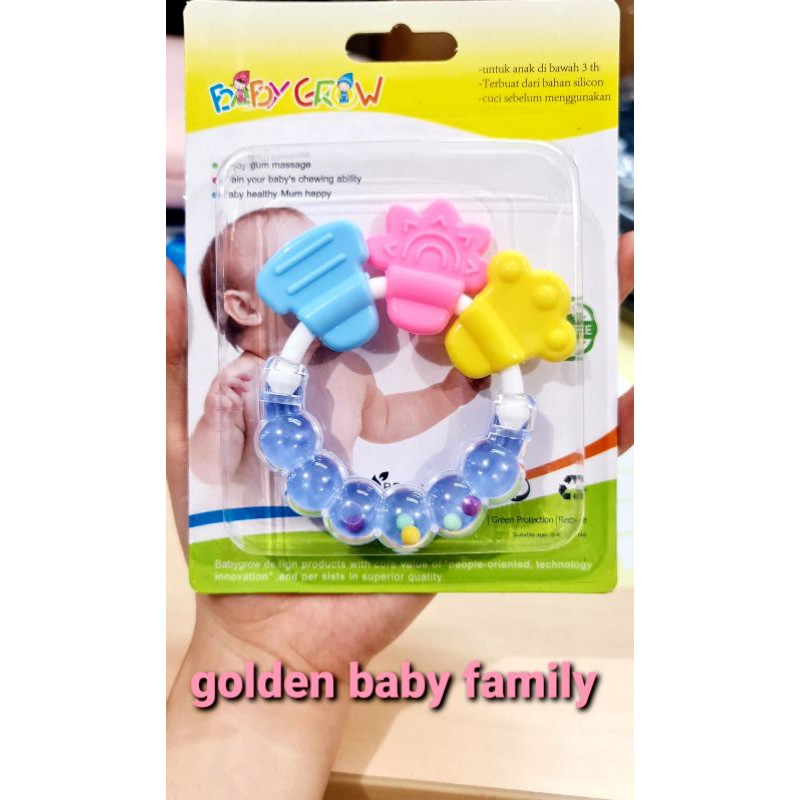 1 pcs RATTLE TEETHER GELANG Mainan BISA BUNYI BABY GROW BY CARTER SUDAH SNI