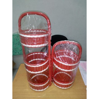 Tempat Rak bumbu bawang telur rotan sintetis 3 susun Tempat Rak bumbu bawang telur rotan sintetis 3 susun