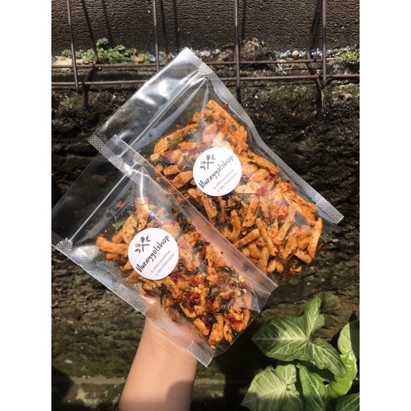 

Basreng Pedas Gurih Daun jeruk 65gr