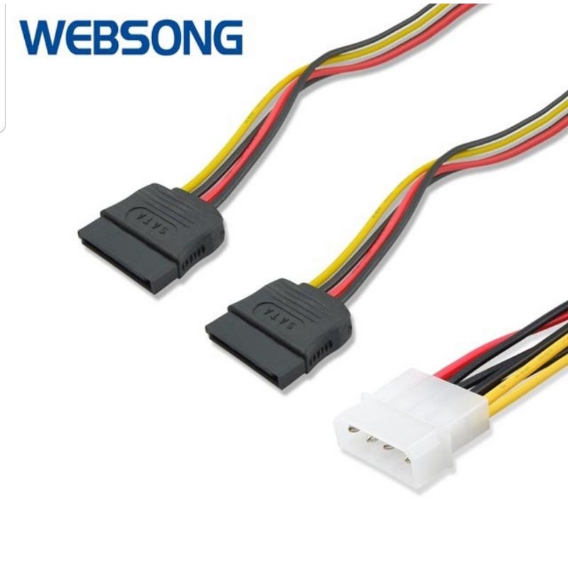 Kabel Power Molex to 2x SATA Cabang High Quality Websong