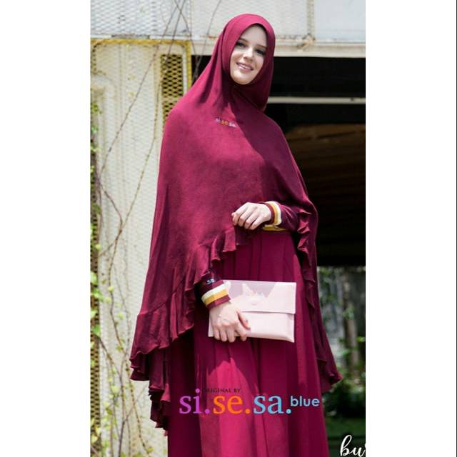Khimar Sisesa maroon