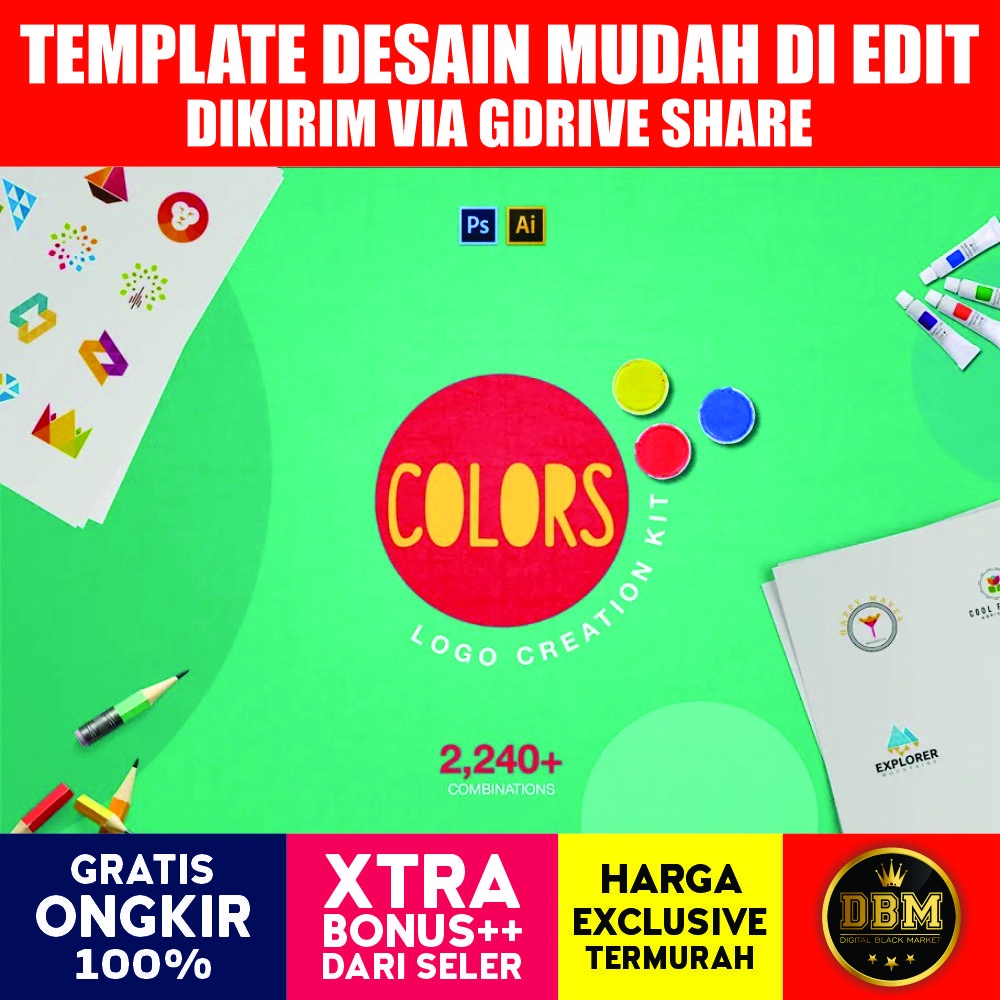 Colors Logo Creation Kit - Photoshop &amp; Illustrator