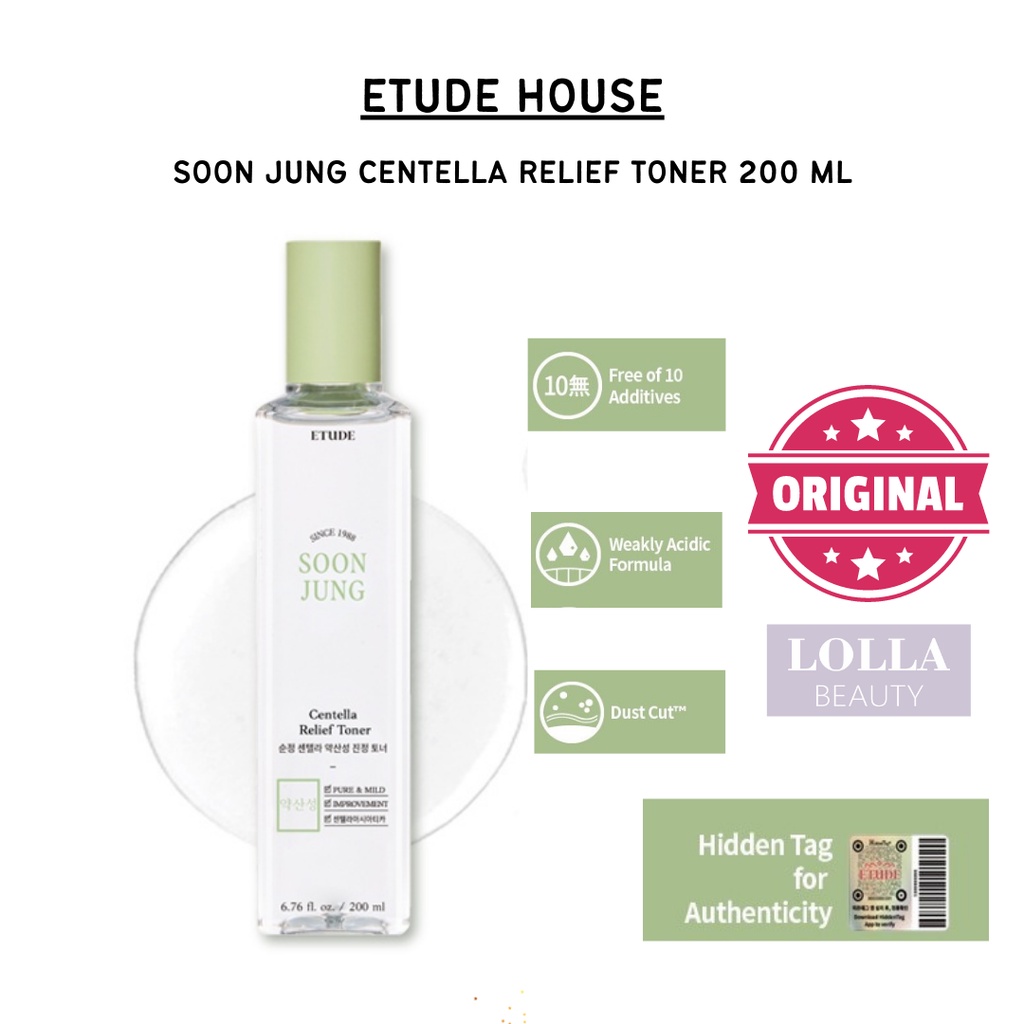 ETUDE HOUSE - Soon Jung Centella Relief Toner 200 ml