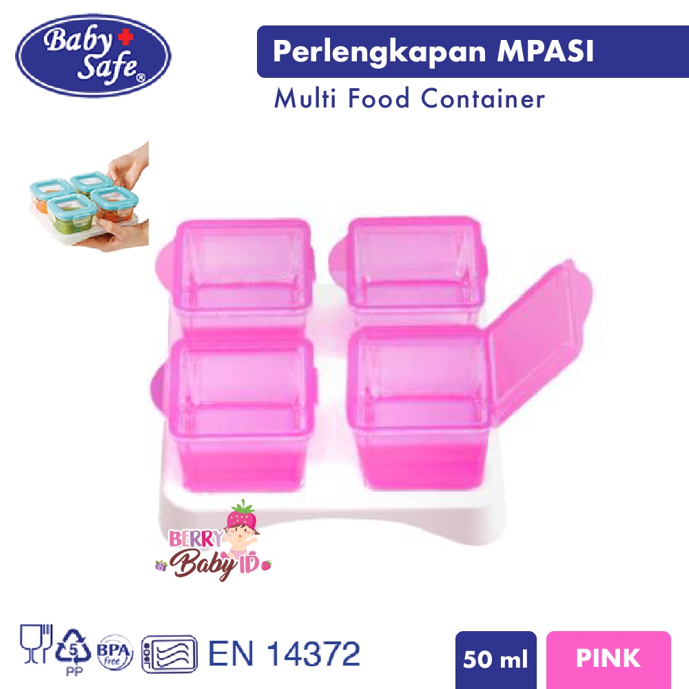 Baby Safe Multi Food Container Wadah Kontainer Tempat Penyimpanan Makanan MPASI Bayi BBS029 Berry Mart