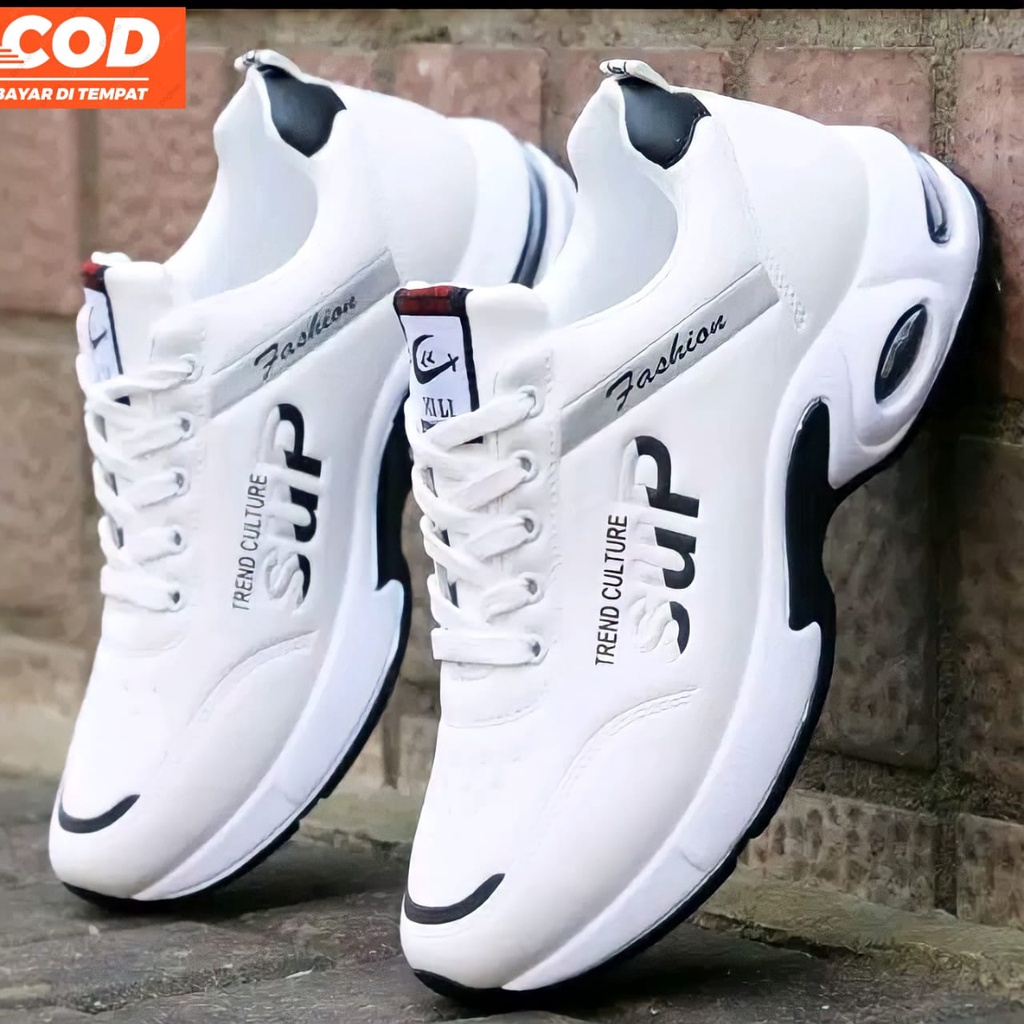 Spatu pria dan wanita terbaru murah bisa cod spatu sneaker olahraga lari joging sepatu putih sepatu terbaru keren