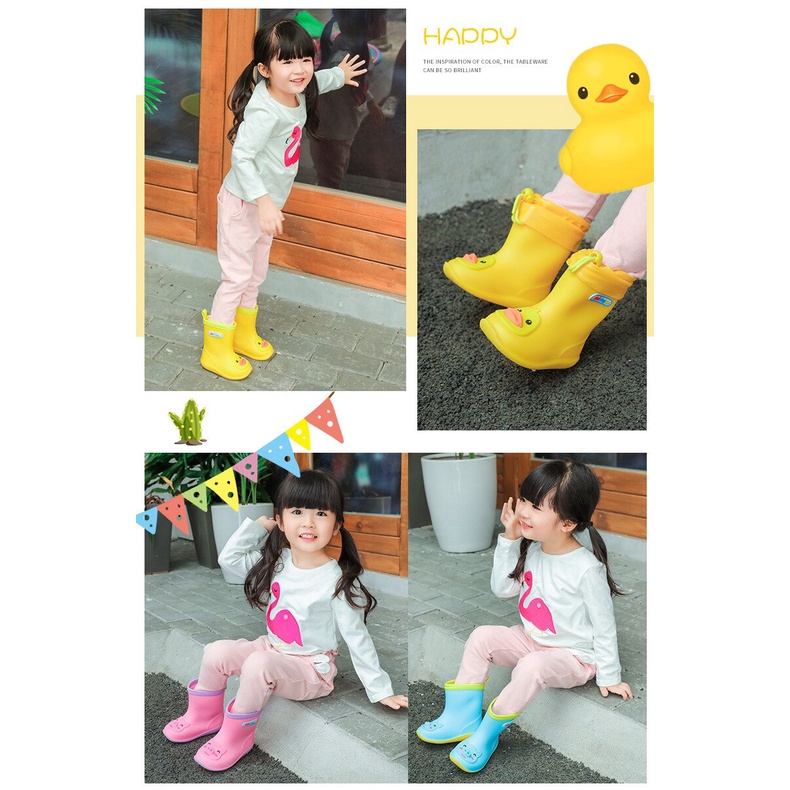 SEPATU BOOT ANAK PEREMPUAN SAFETY SHOES BOOTS ANTI AIR HUJAN KID LAKI LAKI BAHAN KARET IMPORT A1902