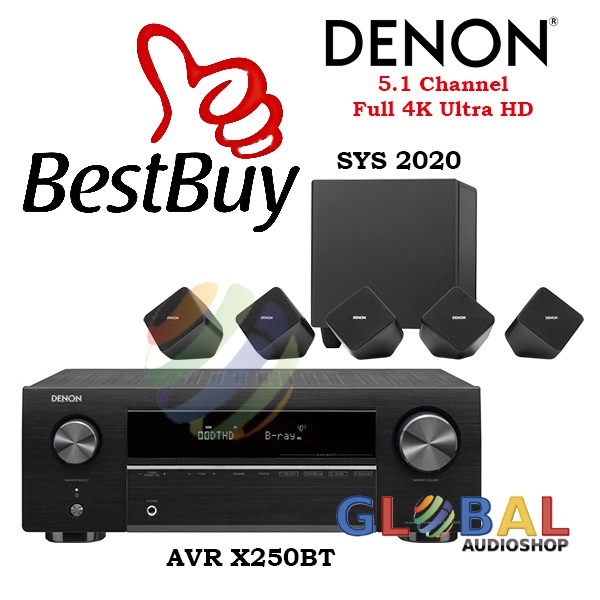 Paket Murah Home Theater 5.1 Ch Denon SYS2020 AVR X250BT SYS-2020 AVRX250BT AVRX-250BT Original
