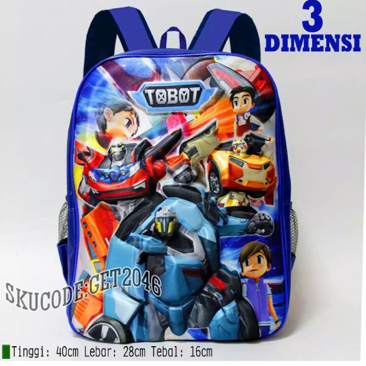 tas tobot anak tas ransel anak tas sekolah anak sd carakter tobot