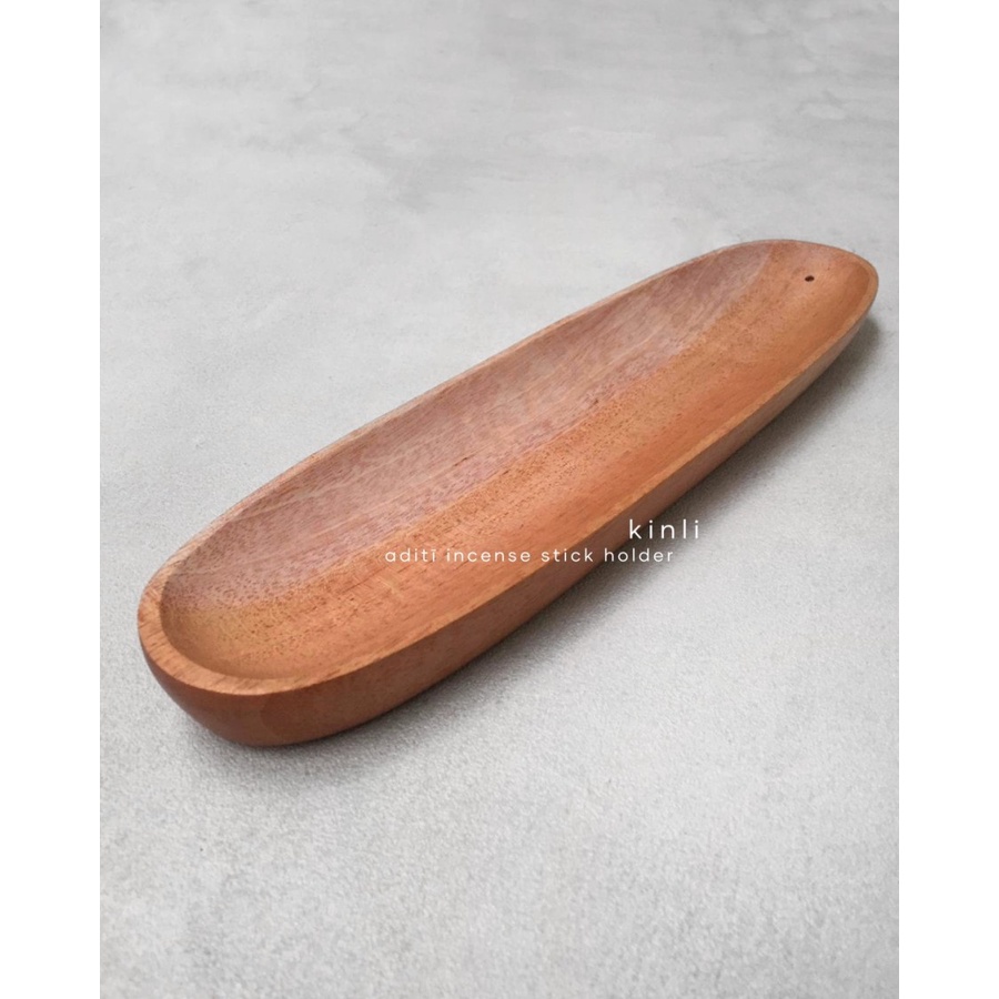 aditi wooden incense stick holder burner tempat dupa kayu natural