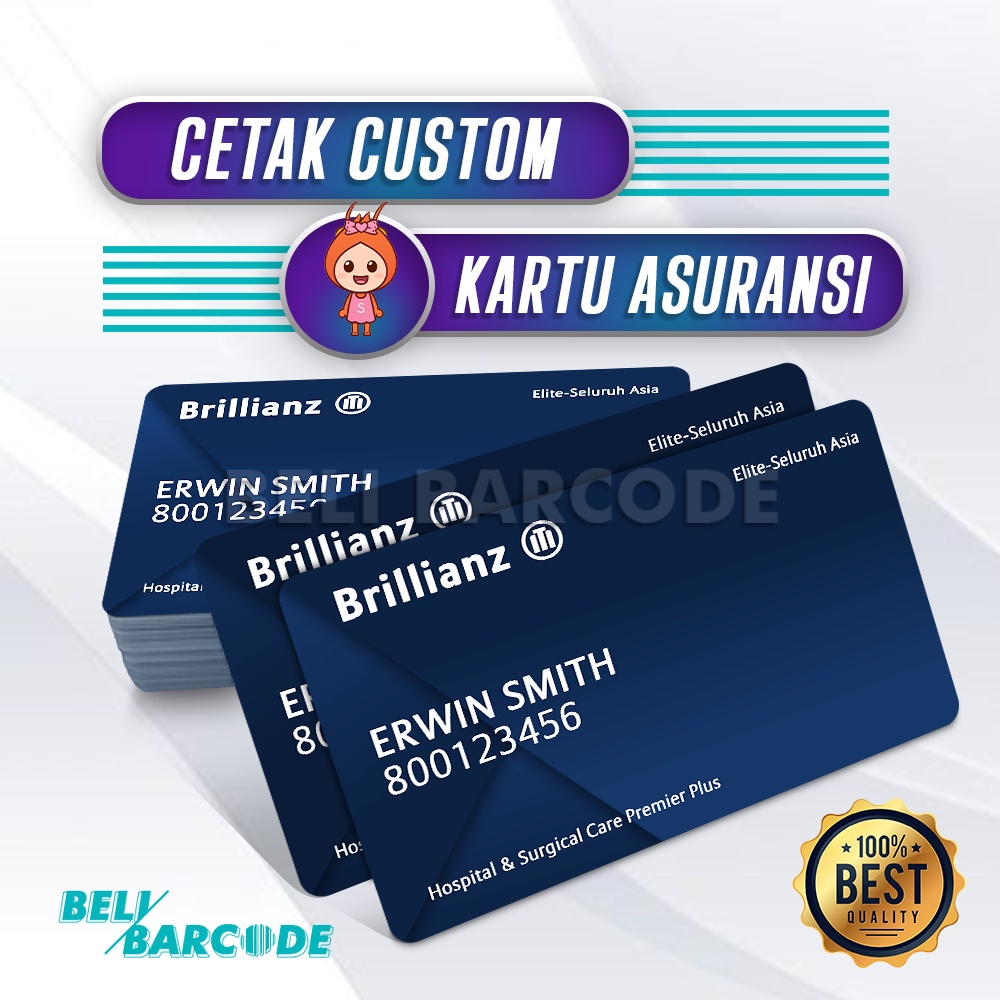 Jasa Custom Preprinted Magnetic ID Card Cetak Kartu Asuransi Kesehatan