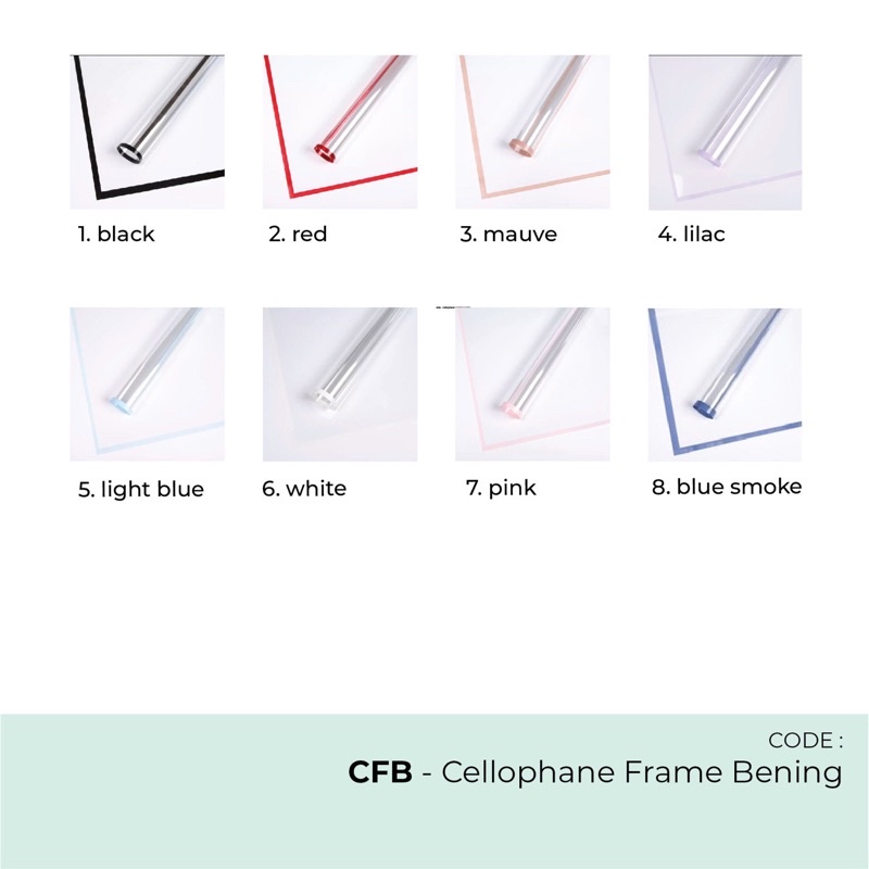 

Flower Wrapping Paper / Korean Wrapping Paper / Cellophane / Kertas Bunga Bening Frame - CFB