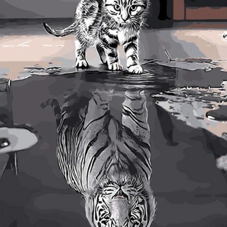 

PAINT BY NUMBER 50x40 MELUKIS SENDIRI NUMBERS- KUCING HARIMAU 5299