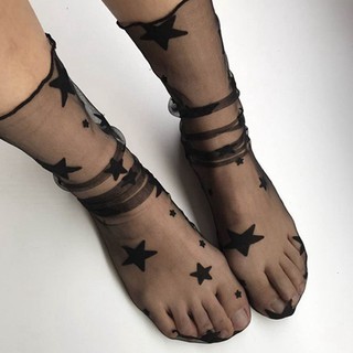 Kaos Kaki Jaring Transparan Elastis Motif Bunga Bahan Kaos Kaki Jaring Transparan Elastis Motif Bunga Bahan