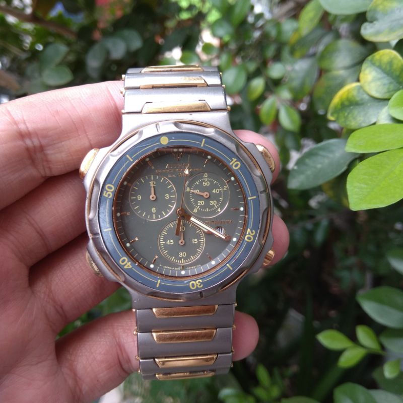 Jam tangan original Citizen attesa chronograph titanium 3560 351541