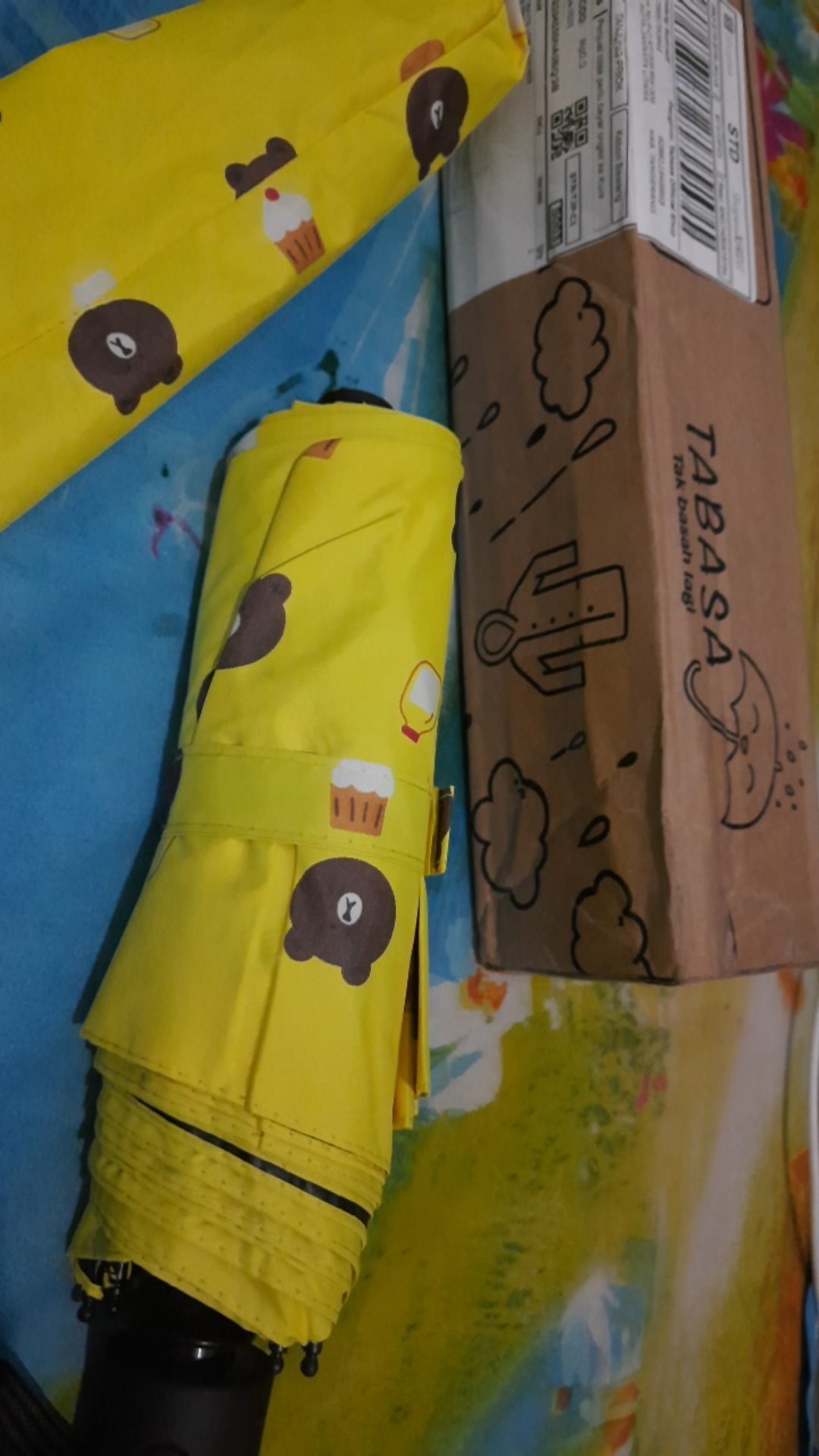 Tabasa Payung Lipat Otomatis Cupcakes Bear