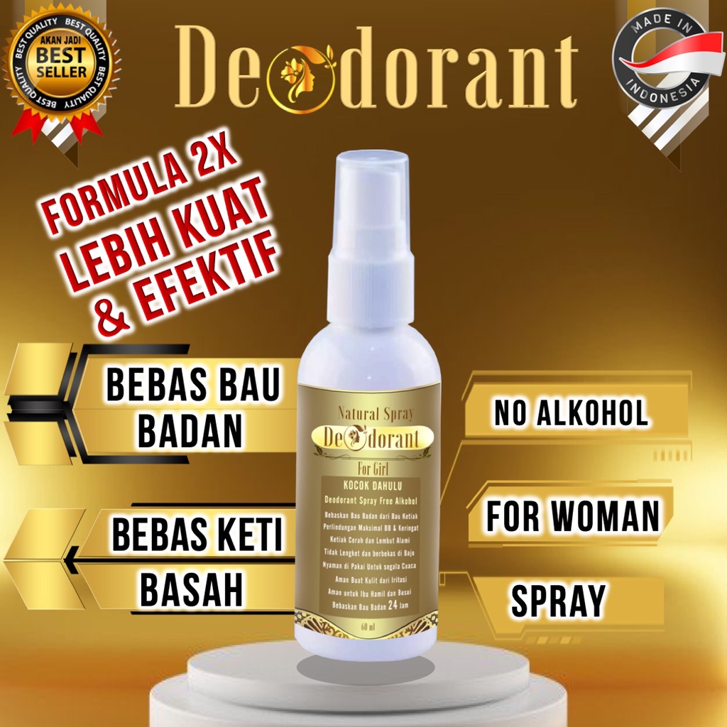 Deodorant Spray For Woman Penghilang Bau Badan Ampuh Ketiak Kering No Alkohol Pencerah Ketiak Hitam No Parfume