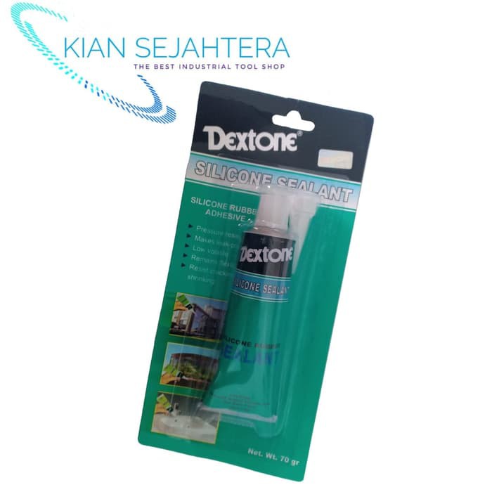 

DEXTONE Lem Silicone Sealant Lem Kaca Silicone Rubber Adhesive 70gram K1
