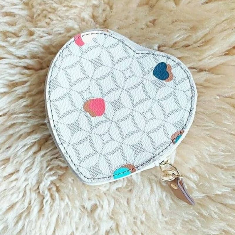 Fossil coin wallet hearts multi - dompet koin fossil