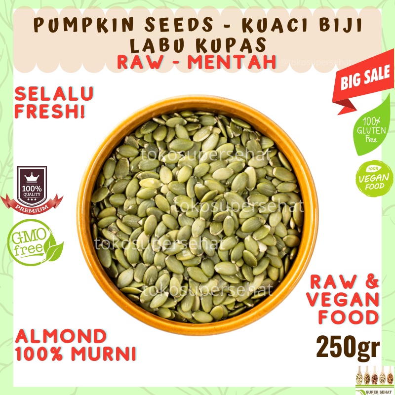 PUMPKIN SEED ORGANIC - KUACI LABU - KUACI BIJI LABU 250GR