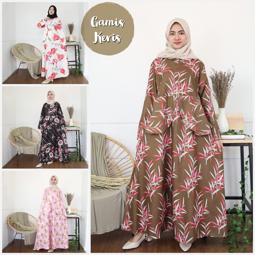 IZANY Gamis Maxi keris Flowy Shopee Indonesia