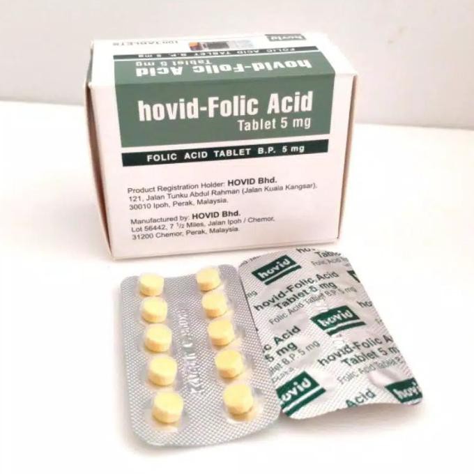 HARGA MENARIK  HOVID FOLIC ACID ASAM FOLAT 5MG / BOX