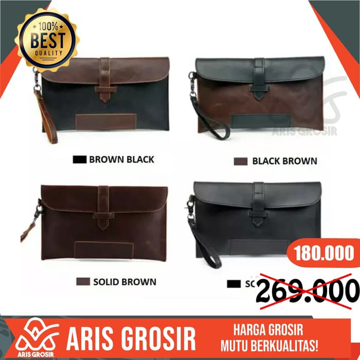 Clutch Pria Dompet Cowok Tas Tangan KOREAN Import Asli Branded Murah